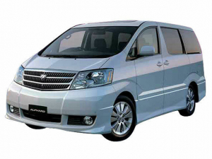 Коврик в багажник Toyota Alphard I 2002-2008 (Правый руль) с инвалидным креслом*